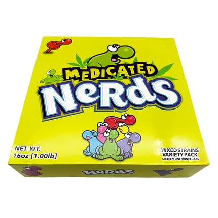 Nerds Empty 1oz glass storage jars 16 Pack