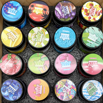 Full-Design Frost Swirl Empty 1oz glass storage jars 16 Pack
