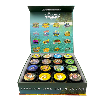 Full-Design Tropical Empty 1oz glass storage jars 16 Pack