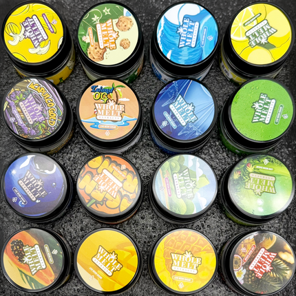 Full-Design Tropical Empty 1oz glass storage jars 16 Pack