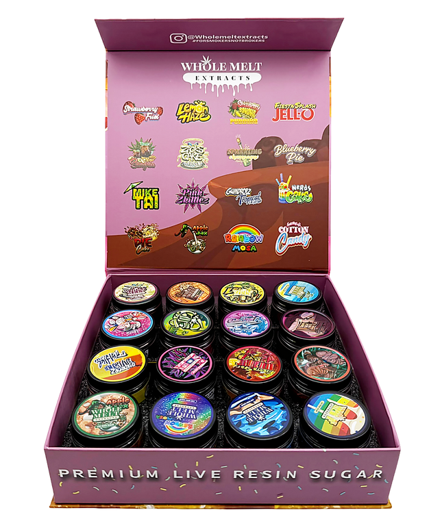 Full-Design Sugar Kingdom Empty 1oz glass storage jars 16 Pack