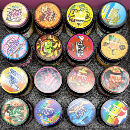 Full-Design Sugar Kingdom Empty 1oz glass storage jars 16 Pack