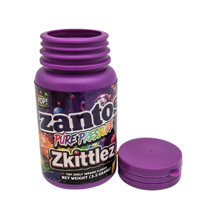 Zantos 3.5g Plastic Storage Bottles - 10 Pack Assorted Designs