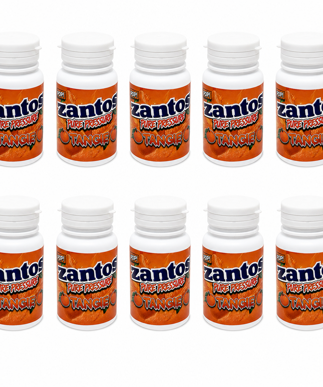 3.5g Zantos Plastic Bottle Containers - Compact 10 Pack with Child-Resistant Caps