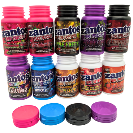 Zantos 3.5g Plastic Storage Bottles - 10 Pack Assorted Designs