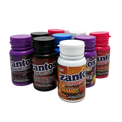 Zantos 3.5g Plastic Storage Bottles - 10 Pack Assorted Designs