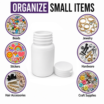 Zantos 3.5g Plastic Storage Bottles - 10 Pack Assorted Designs