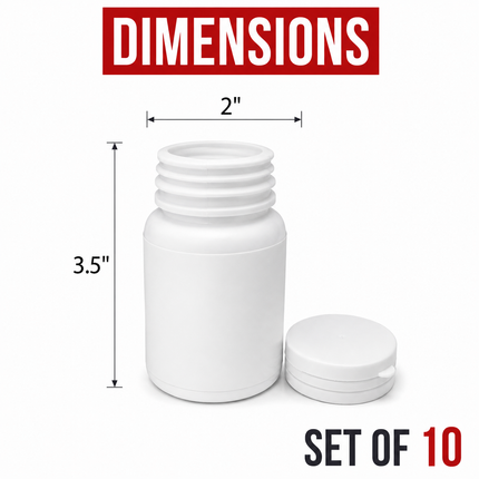 3.5g Zantos Bottle-Style Containers - 10 Pack with Child-Resistant Caps